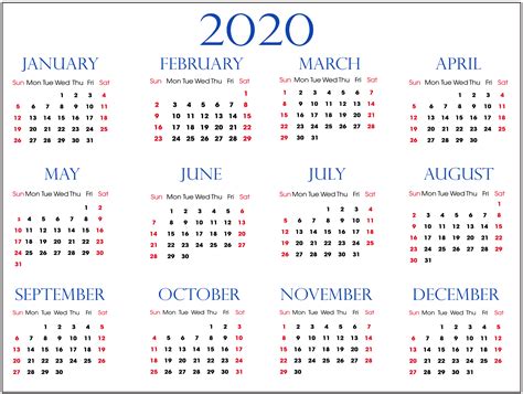 USA Federal and State 2020 Calendar With Holidays | Free Printable Calendar