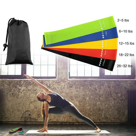 Resistance Loop Bands Set Of For Gym Yoga Pilates Nuova Health