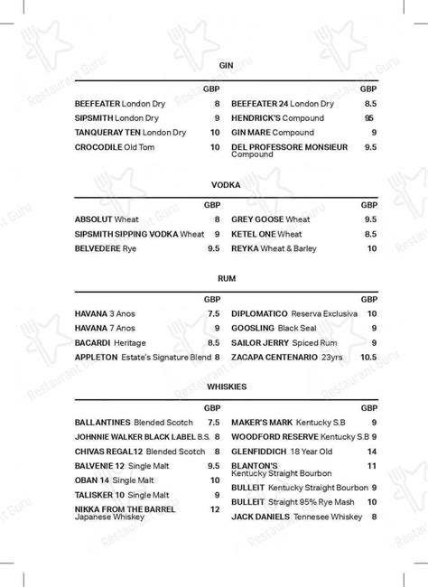 Menu at Florentine Restaurant & Bar, London, 6 Hercules Rd