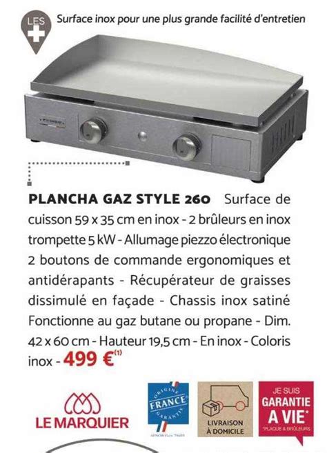 Promo Plancha Gaz Style 230 Le Marquier chez Bricomarché iCatalogue fr