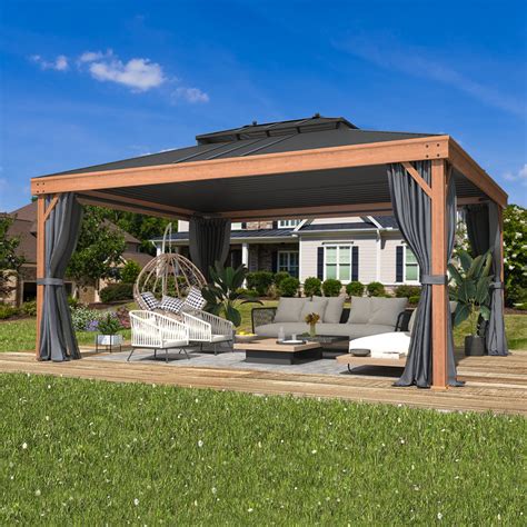 Erommy Ft W X Ft D Aluminum Patio Gazebo Reviews Wayfair Canada