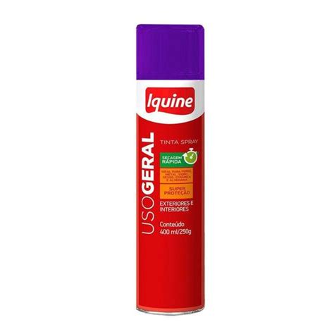 Tinta Spray Uso Geral Premium Violeta Escuro 400ML Iquine Tinta Spray