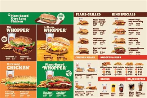 Burger King Menu With Updated Prices in South Africa 2024