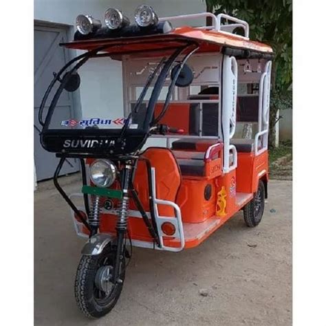 Suvidha Orange Battery E Rickshaw Vehicle Capacity 4 Seater At Rs