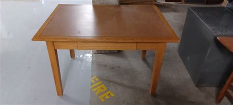 Small Oak One Drawer Table – Malheur County Surplus Auction