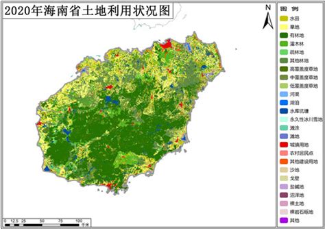 2020年海南省土地利用数据矢量 地理遥感生态网