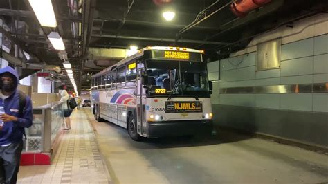 NJT Bus 2021 MCI D4500CT 21086 Bus On Route 163 At Port Authority Bus