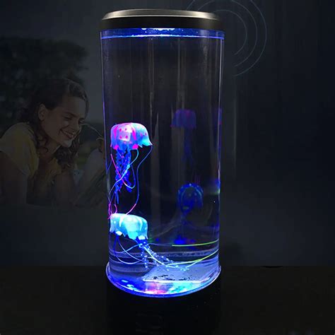 LED Night Lamp Vivd Jellyfish Night Light Aquarium Decorative Table ...