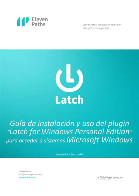 Guía De Instalación Y Uso Del Plugin Latch For Windows Personal