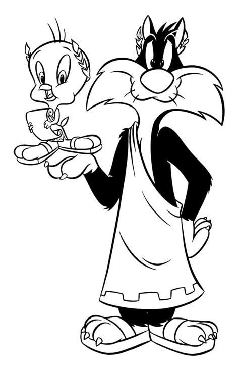 Baby Looney Tunes Coloring Pages Sylvester