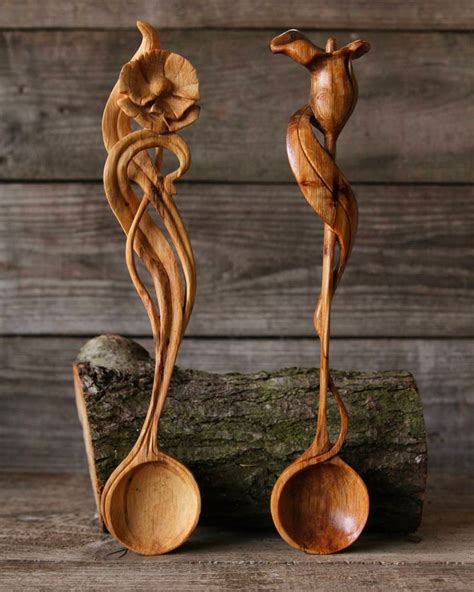 Exquisite Hand Carved Wooden Spoons By Giles Newman On Etsy Carved