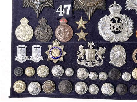 Lot 269 British Police Force Badges A Display Card