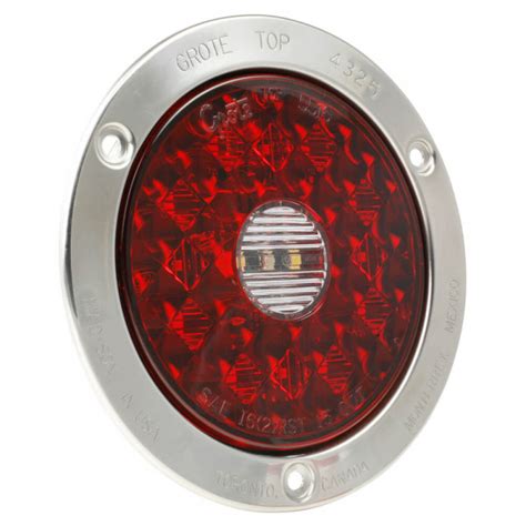 4 Round Led Stop Tail Turn Lights With Integrated Backup Grote