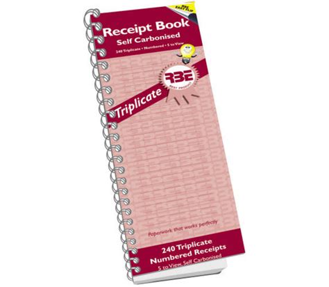 RBE F4124 RBE NC Triplicate Cash Receipt Book 5 To View