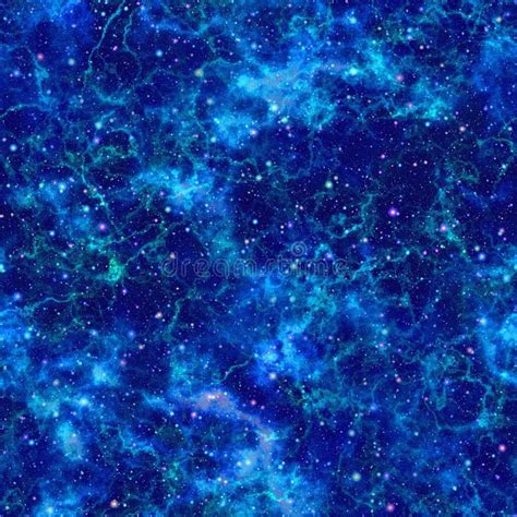 Universo Azul Abstrato Céu Estrelado Da Noite Da Nebulosa O Espaço