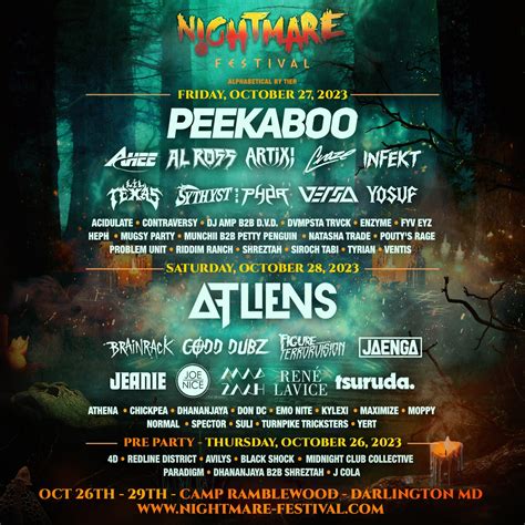 Nightmare Festival 2023 Lineup | Grooveist