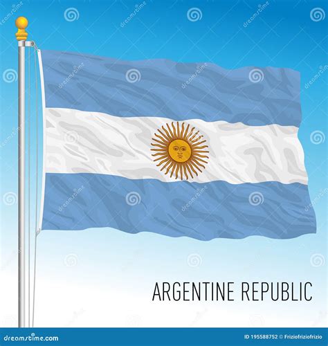 Argentina Republic Official National Flag Stock Vector - Illustration ...