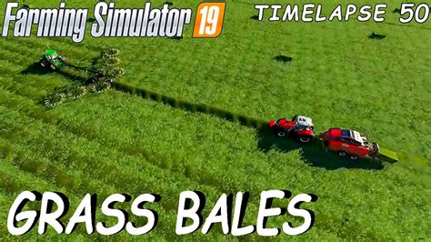 Mowing Grass Making Grass Bales Farming Simulator 19 Nebraska Map