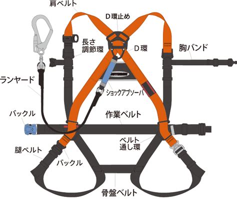 安全帯、フルハーネスの正しい使い方【図解】 安全衛生com～安全な職場づくりのためのサイト