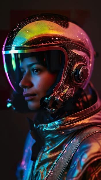 Premium Ai Image A Woman In A Space Suit With A Helmet On Generative Ai Image