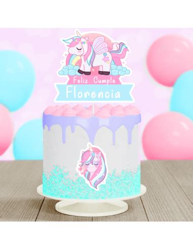 Topper Torta Unicornio