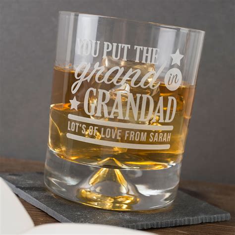 Engraved Stern Whisky Glass Put The Grand In Grandad