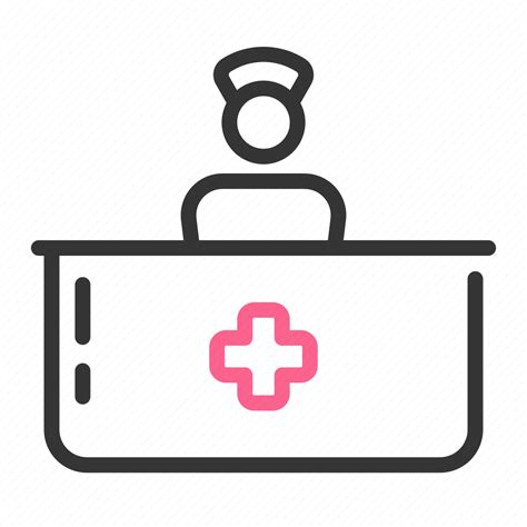 Administration Hospital Medical Reception Receptionist Icon Download On Iconfinder