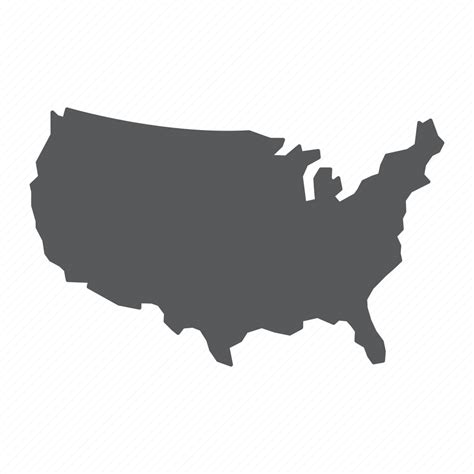 Map, usa, america, country, travel, contour, silhouette icon - Download ...