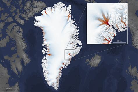 Shrinking Margins of Greenland