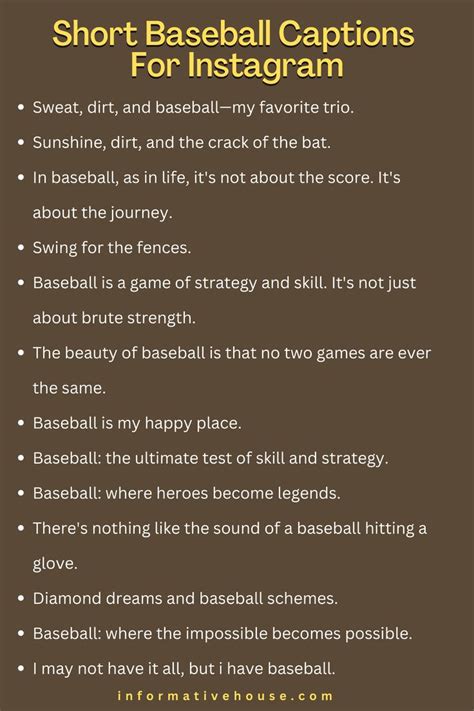 Knock It Out Of The Park With Baseball Captions For Instagram By