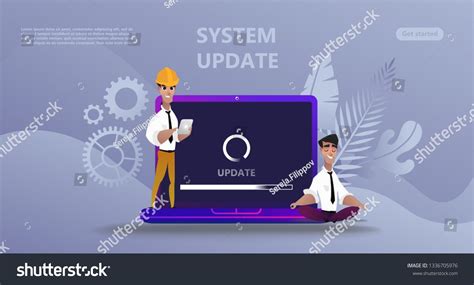 Maintenance Update System Upgrate Concept Characters Design People