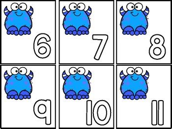 Monster Match Up Ordering And Matching Numbers And Arrangements To