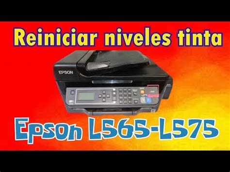 Reiniciar Niveles De Tinta Epson L Y L Youtube