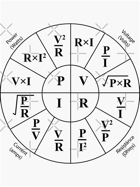 Black And White Design Easy To Understand Electrical Ohms Law Power