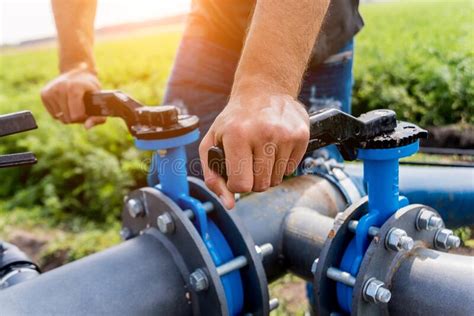 Opens Drip Irrigation Tap Stock Photos Free And Royalty Free Stock