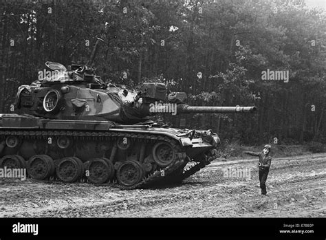 NATO exercises in Germany, US Army M 60 tank (1983 Stock Photo - Alamy