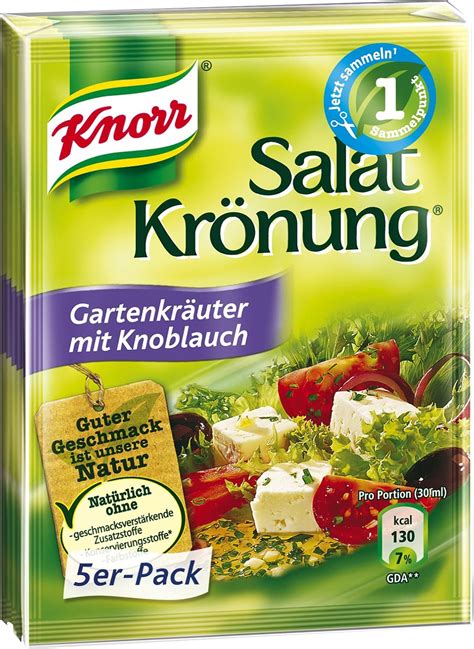 Knorr Salatkrönung Gartenkräuter mit Knoblauch Amazon de