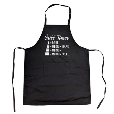 Funny Barbecue Apron Grill Timer Beer Aprons Meat Bbq Apron