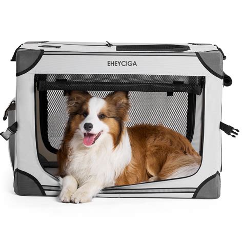 EHEYCIGA Collapsible Dog Crate for Large Dogs, Portable Soft Dog Travel