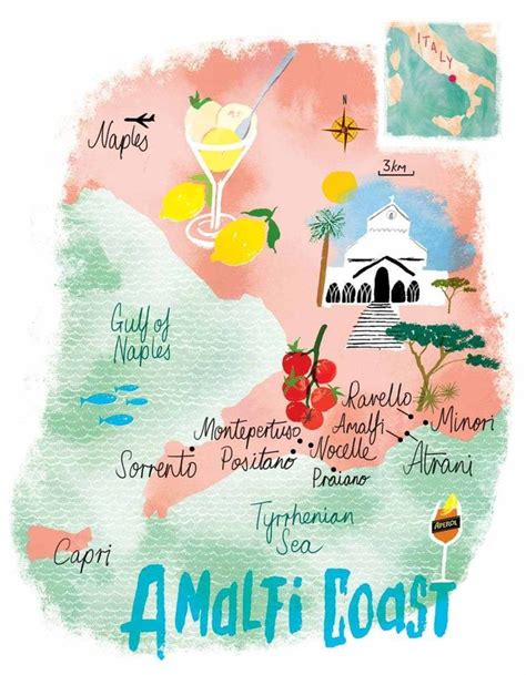 Amalfi Coast map | Amalfi coast italy, Amalfi coast, Amalfi coast tours