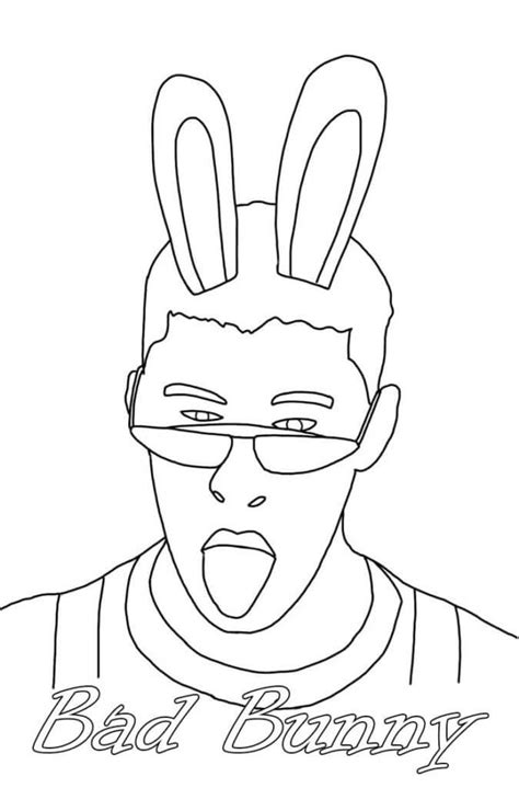 Bad Bunny Coloring Pages - Free Printable Coloring Pages for Kids