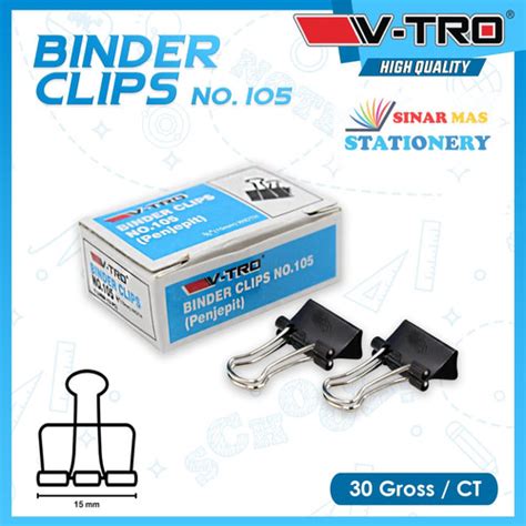 Jual Binder Clips No V Tro Clip Binder Hitam Penjepit Kertas