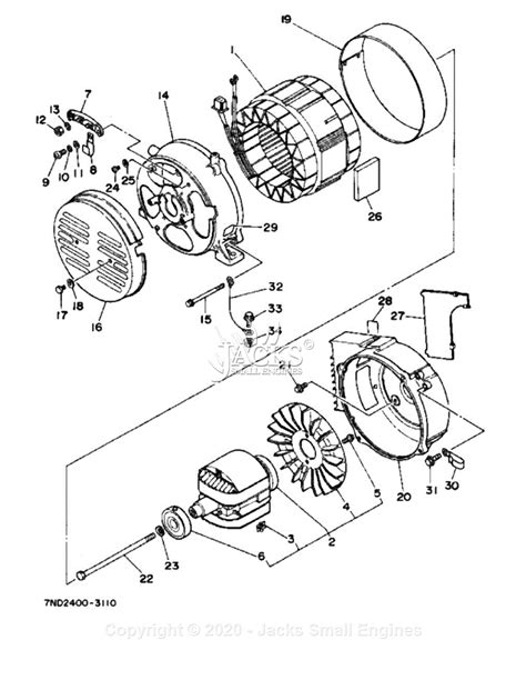 Yamaha EF3800R Parts Diagram For GENERATOR