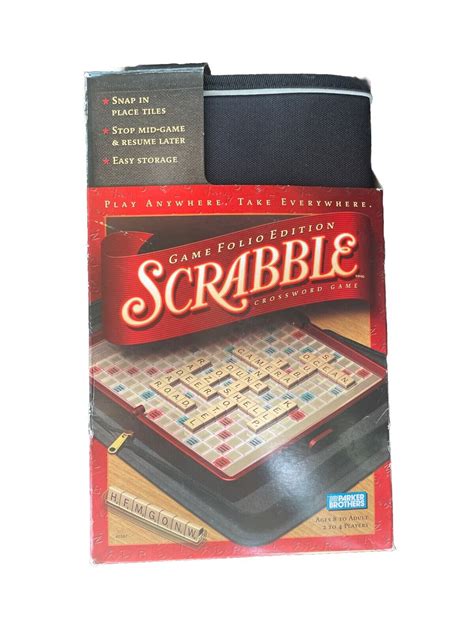 Hasbro Scrabble Game Folio Edition New Sealed Travel Mini Snap Tiles