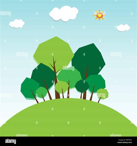 Green Trees Stock Vector Images Alamy