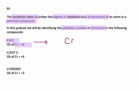 Solved Indicate The Oxidation Number Of Chromium In Each Of The