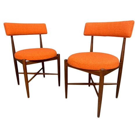 Pair Of Vintage British Mid Century Modern Teak Accent Chairs By G Plan