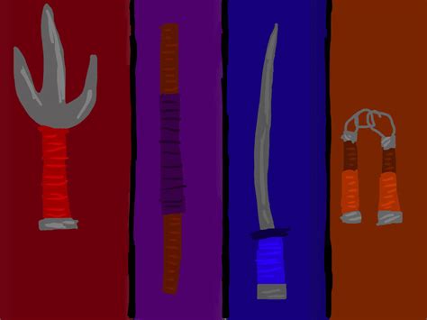 TMNT Weapons by MsRosGibson on DeviantArt