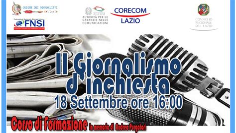 Corso Per Giornalisti Corecom Lazio