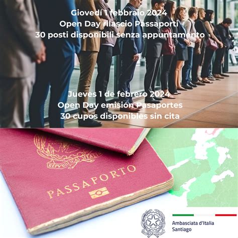 GIOVEDI 1 FEBBRAIO 2024 OPEN DAY RILASCIO PASSAPORTI Ambasciata D